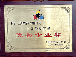 中国染料百年优秀企业奖